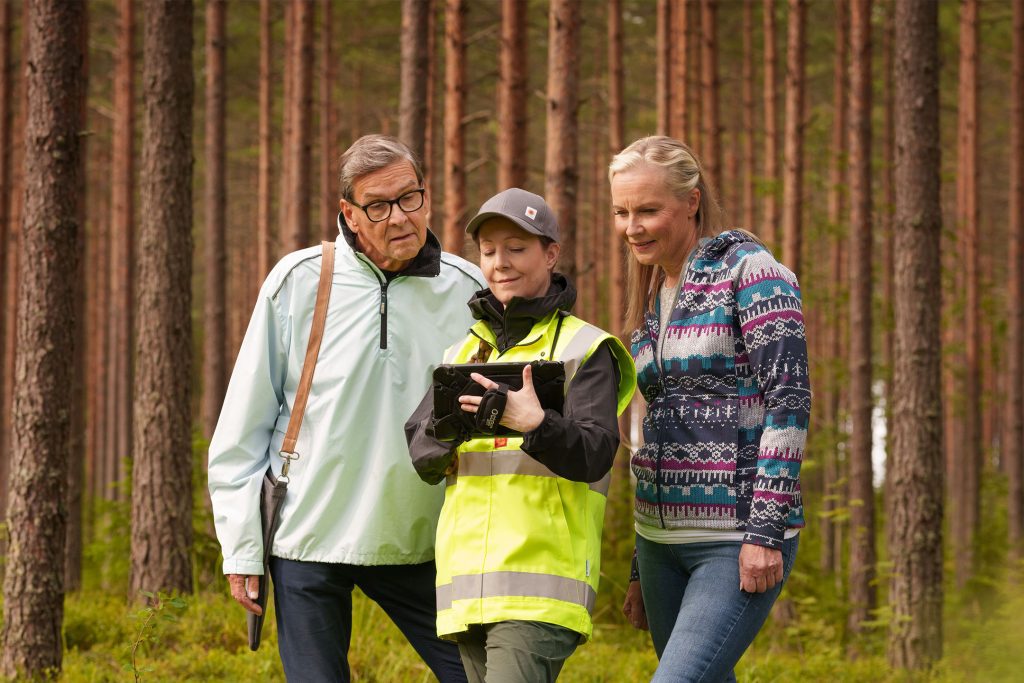 eMetsän metsäsuunnitelma tehdään yhdessä Stora Enson metsäasiantuntijan kanssa.