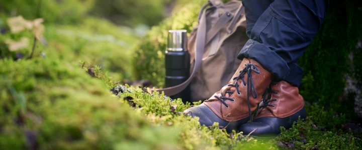 Vaelluskenkiä luonnossa, vihreä sammal.